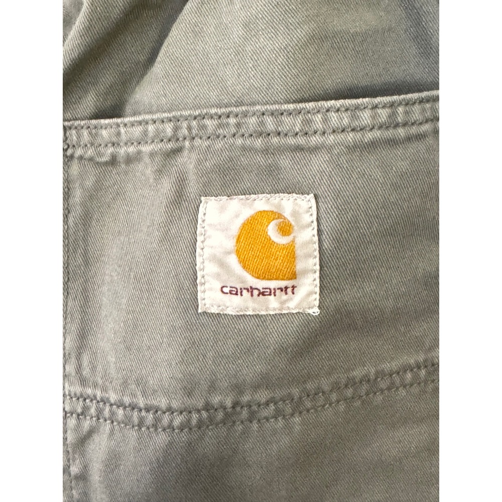 Carhartt WIP Flint Pant Men's Grey Elastic Waist Carpenter Workwear Trousers L - Picture 7 of 8